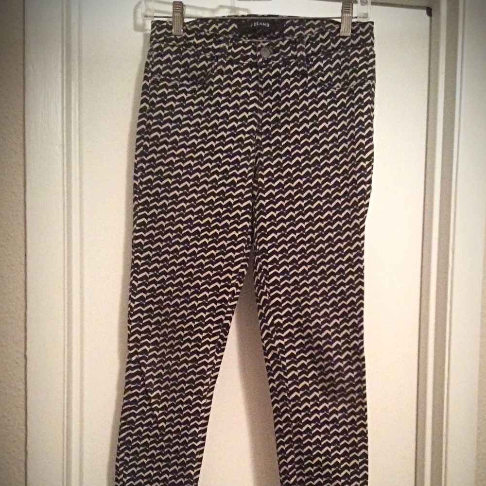Patterned JBRAND “super skinny” jeans!